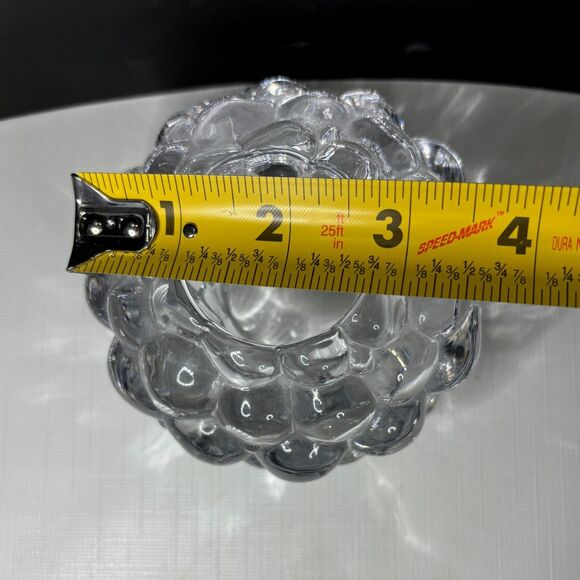 Crystal Orrefors Bubble Votive Holder Sweden Raspberry Signed Crystal Tea Light - Picture 6 of 6